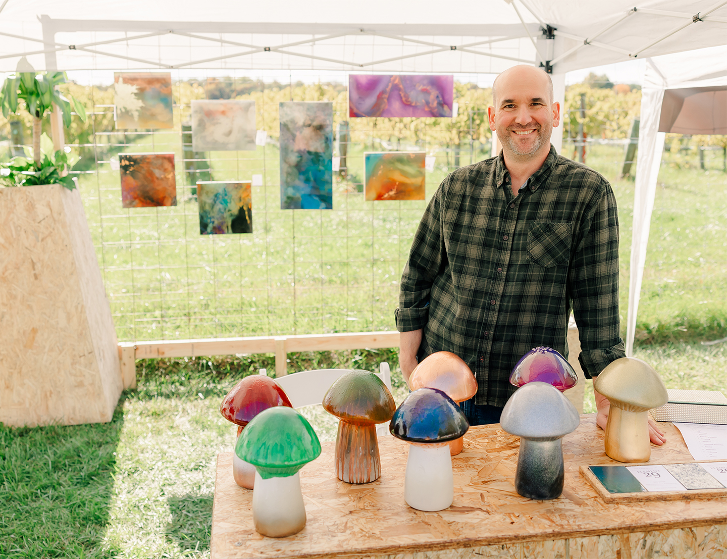 Ben at the Merrymaker's Marketplace, October 2023. Photo by Sarah Schmidt (https://www.sarahschmidtphoto.com/)